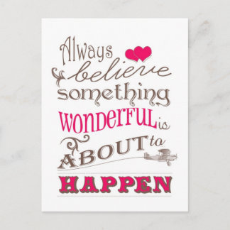 Aways glauben postkarte