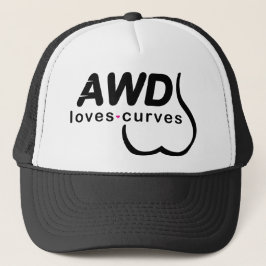 AWD Liebe-Kurven-Schwarzes Truckerkappe
