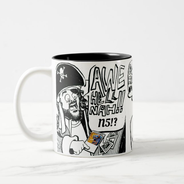 Awe Hell Nah! Mug Zweifarbige Tasse (Links)