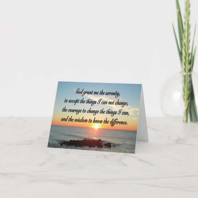 AWE INSPIRIERE SERENITY PRAYER DESIGN KARTE (Vorderseite)