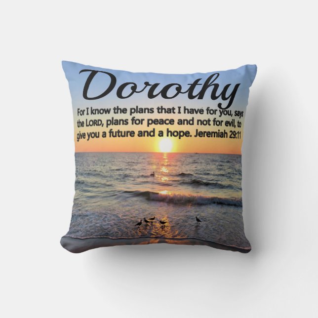 AWE-INSPIRIEREND JEREMIAH 29:11 PERSONALISIERT SUN KISSEN (Vorderseite)