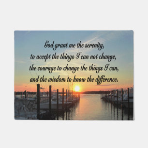 AWE INSPIRIEREND SERENITY PRAYER SUNSET FOTO DESIG FUßMATTE