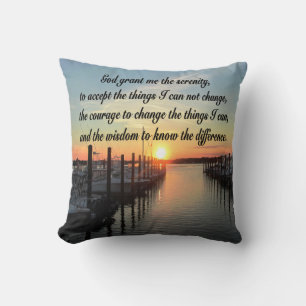 AWE INSPIRIEREND SERENITY PRAYER SUNSET FOTO DESIG KISSEN