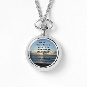 AWE-INSPIRING PHILIPPIANS 4:13 SCRIPTURE VERSE ARMBANDUHR