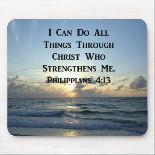 AWE-INSPIRING PHILIPPIANS 4:13 SCRIPTURE VERSE MOUSEPAD