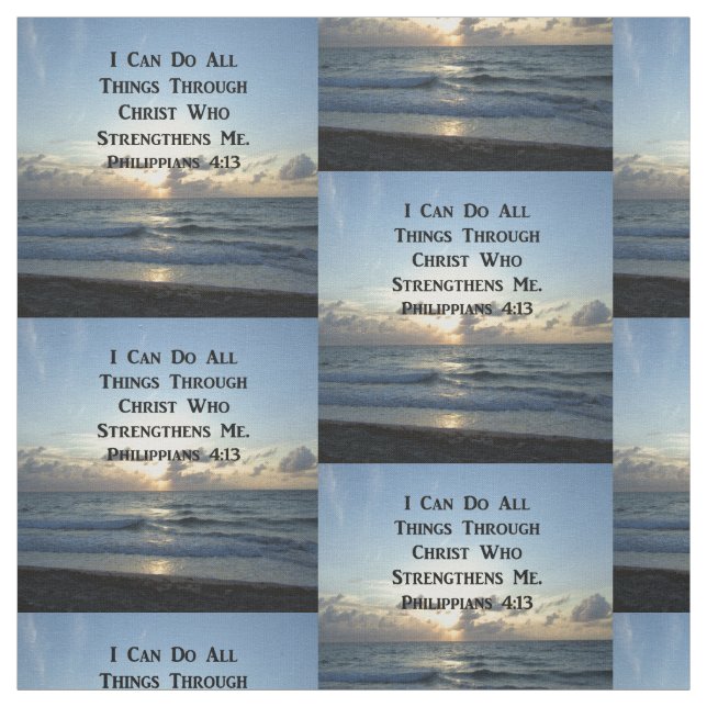 AWE-INSPIRING PHILIPPIANS 4:13 SCRIPTURE VERSE STOFF (Muster)