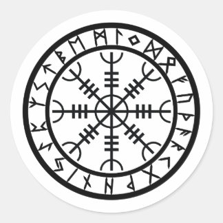 Awe - Runenkreis Runder Aufkleber