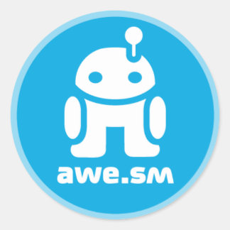 awe.sm-o Aufkleber (Light Blue)