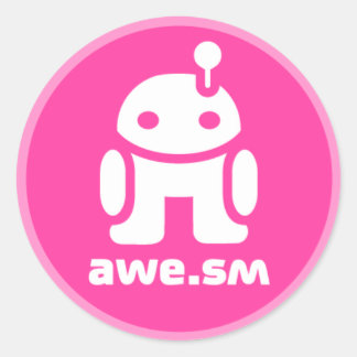 awe.sm-o Aufkleber (rosa)