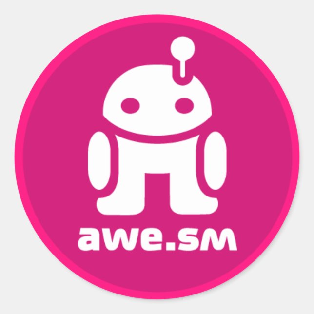 awe.sm-o Sticker (Magenta) (Vorderseite)