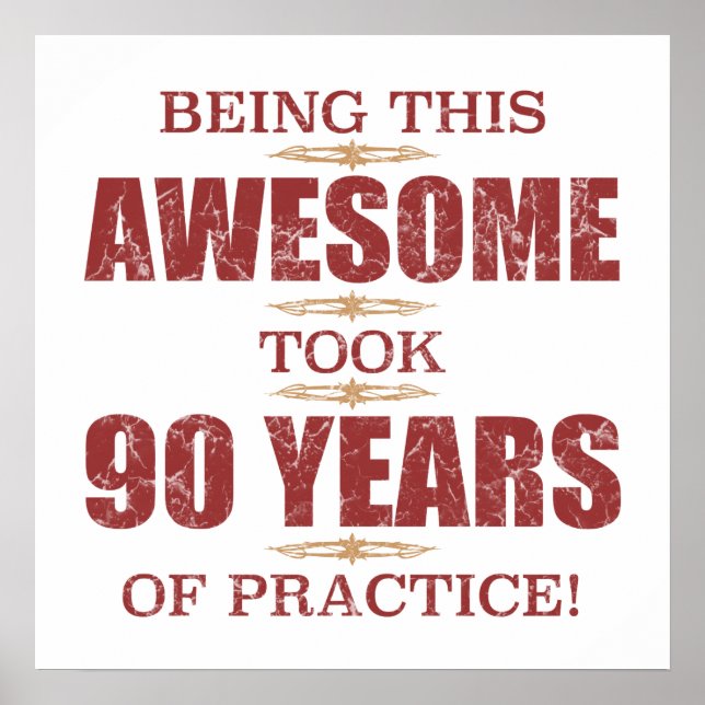 Awesome 90th Birthday Poster (Vorne)
