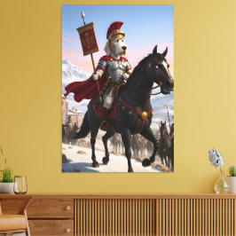Awesome anthropomorphic Italian Spinone dog canvas Leinwanddruck