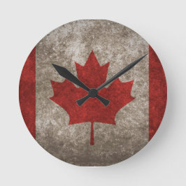 Awesome Canadian Flag Design Runde Wanduhr
