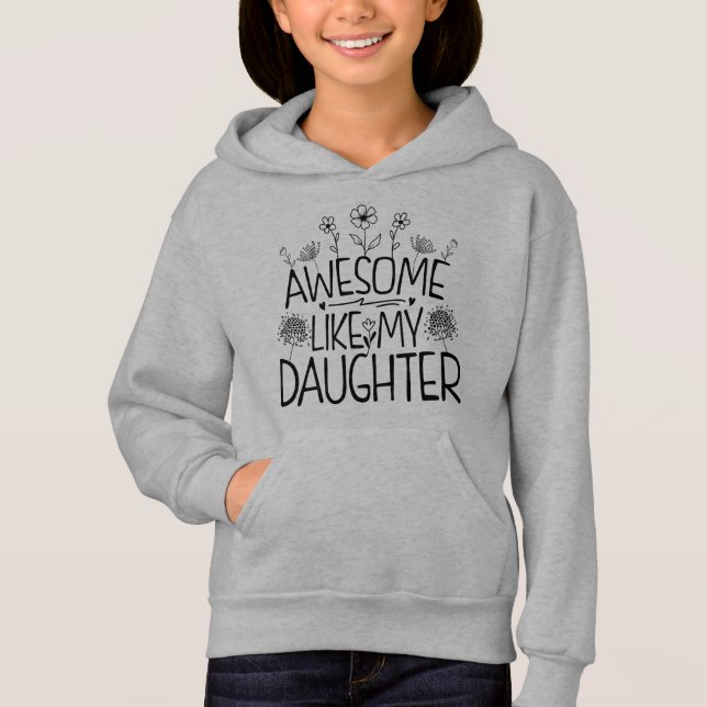 Awesome Comme Ma Fille Fleur sauvage Présente Mama (Devant)