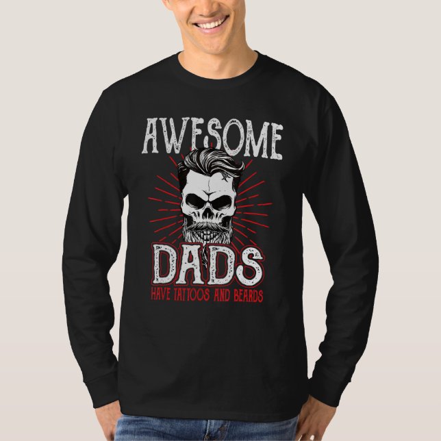 Awesome Dad's Have Tattoos Father Son Daughter Dad T-Shirt (Vorderseite)