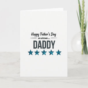 Awesome Dads Türkise Stern Karte