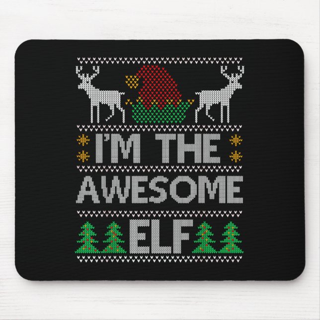 Awesome Elf Matching Family Group Christmas Party  Mousepad (Vorne)