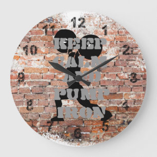 AWESOME GRUNGE FITNESSSTUDIO GROßE WANDUHR