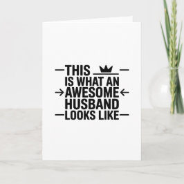 Awesome Husband Graphic Typography Karte