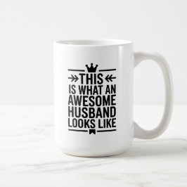 Awesome Husband Minimal Typography Kaffeetasse