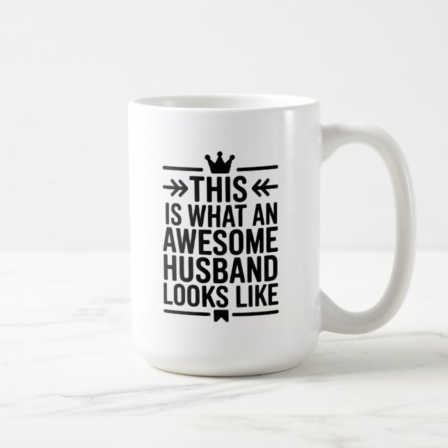 Awesome Husband Minimal Typography Kaffeetasse (Rechts)