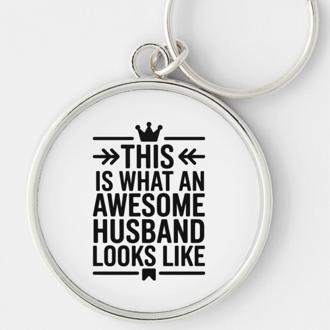 Awesome Husband Minimal Typography Schlüsselanhänger (Vorne)