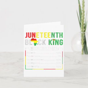 Awesome Juneteenth Black King Melanin Fathers Day Karte