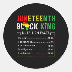 Awesome Juneteenth Black King Melanin Fathers Day Runder Aufkleber