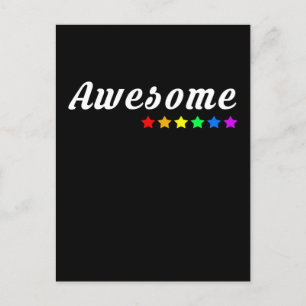 Awesome LGBTQ+ Pride Postkarte