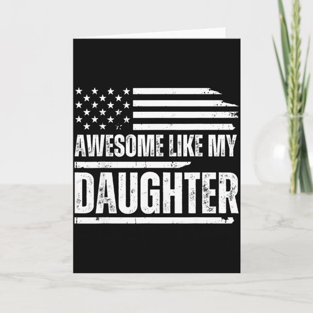 Awesome Like My Daughter Funny Dad Fathers  Karte (Vorderseite)