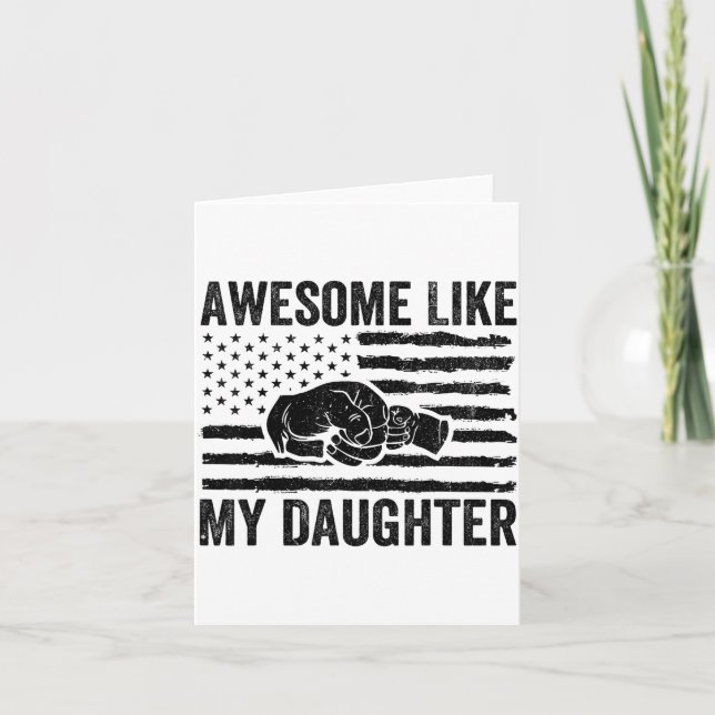 Awesome Like My Daughter Men Funny Fathers Day Dad Karte (Vorderseite)