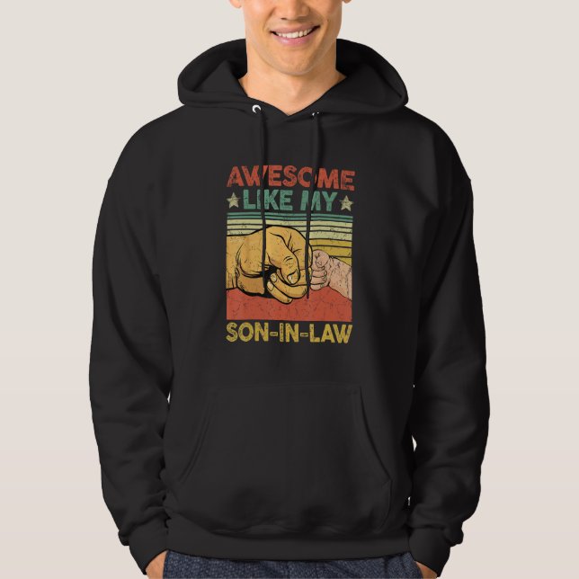 Awesome Like My Son Funny Father's Day Mom Dad Jok Hoodie (Vorderseite)