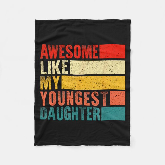 Awesome Like My Youngest Daughter Mother's Day Fat Fleecedecke (Vorderseite)
