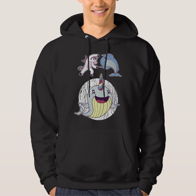Awesome Narwhal Unicorns Of The Sea Hoodie (Vorderseite)
