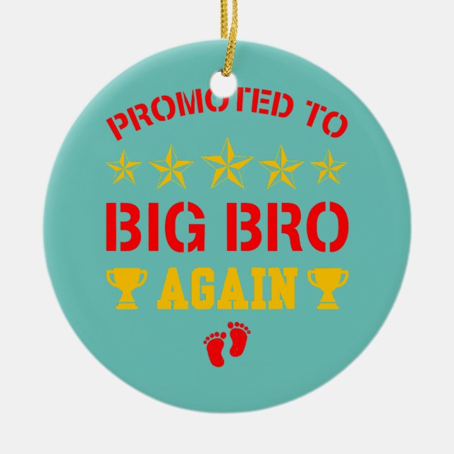 Awesome Promoted To Big Brother Again Funny Older Keramik Ornament (Vorne)