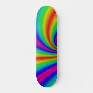 Awesome Rainbow Motif Skateboard