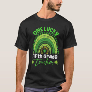 Awesome Rainbow St Patrick's Day Love Fifth Grad T-Shirt