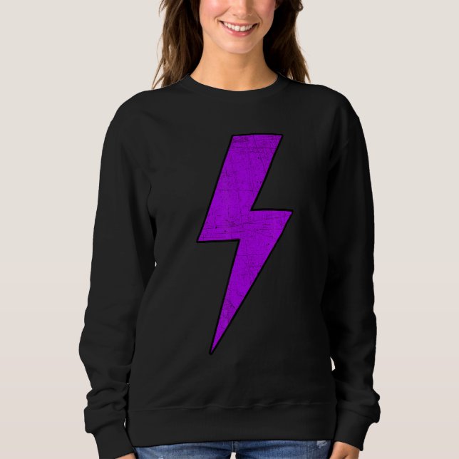 Awesome Retro Distressed Front & Back PURPLE Light Sweatshirt (Vorderseite)