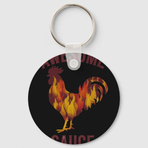 Awesome Sauce Rooster Hühnersauce Männer Frauen Ha Schlüsselanhänger
