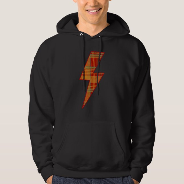 Awesome SCOTTISH TARTAN Lightning Bolt Hoodie (Vorderseite)
