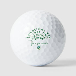 „Awesome sein“ Schlüsselanhänger in Rechteckform Golfball