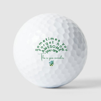 „Awesome sein“ Schlüsselanhänger in Rechteckform Golfball