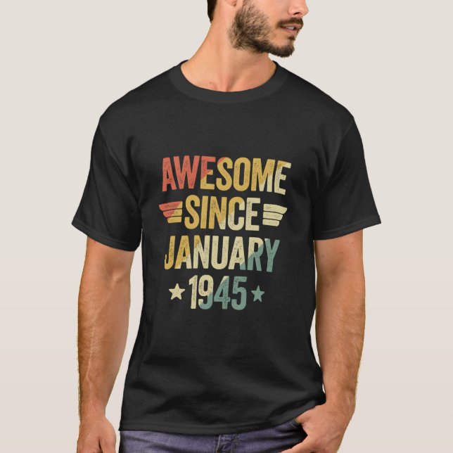 Awesome Since 1945 January T-Shirt (Vorderseite)
