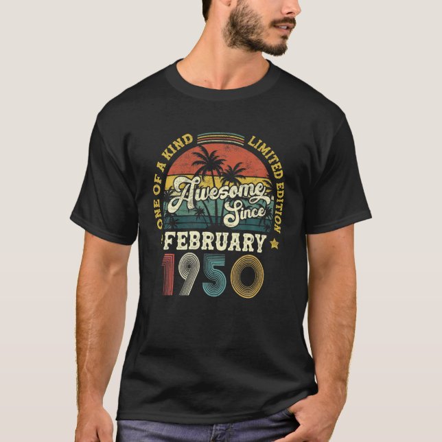 Awesome Since 1950 Vintage 72Th Birthday T-Shirt (Vorderseite)