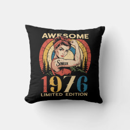 Awesome Since 1976 50th Women's Birthday Retro  Kissen