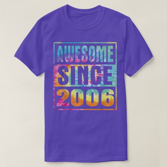 Awesome Since 2006 16 Years Old 16th Birthday Tie  T-Shirt (Design vorne)