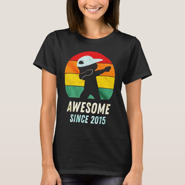 Awesome Since 2015 Vintage Retro T-Shirt (Vorderseite)