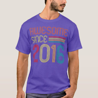 Awesome Since 2016 6 Years Old Retro Vintage 6th B T-Shirt
