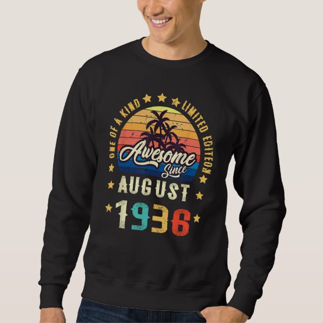 Awesome Since August 1936 One Of A Kind Sweatshirt (Vorderseite)