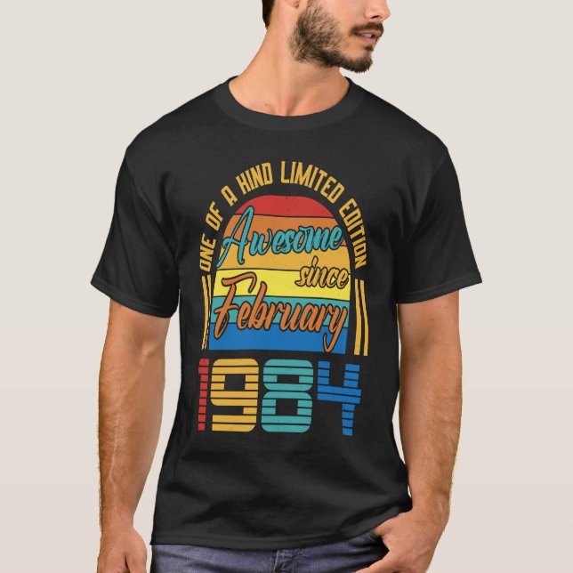 Awesome Since February 1984 39 Years Old 39th Birt T-Shirt (Vorderseite)